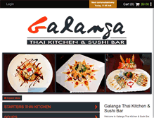 Tablet Screenshot of galangarestaurant.com